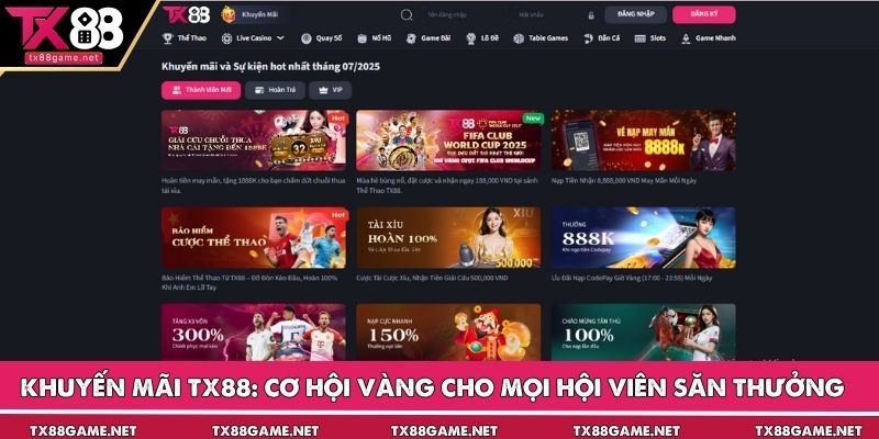 Khuyến Mãi TX88: Cơ Hội Vàng Cho Mọi Hội Viên Săn Thưởng