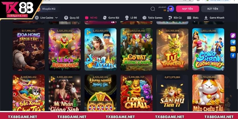 Lý do không thể bỏ lỡ nổ hũ đổi thưởng tại nhà cái TX88